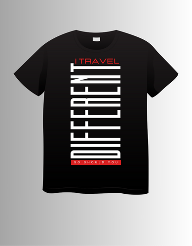 Travel Different T-shirt Red Font
