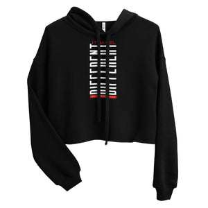 Travel Different Red Font-Crop Hoodie