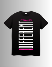 Load image into Gallery viewer, Travel Different T-shirt Pink Font