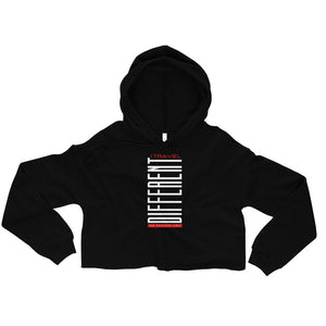 Travel Different Red Font-Crop Hoodie